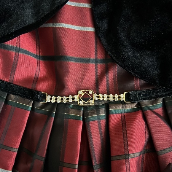 Pippa & Julie Red Plaid Holiday Dress and Cardigan Set - Picture 3 of 9